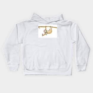 Smiling sloth - female Kids Hoodie